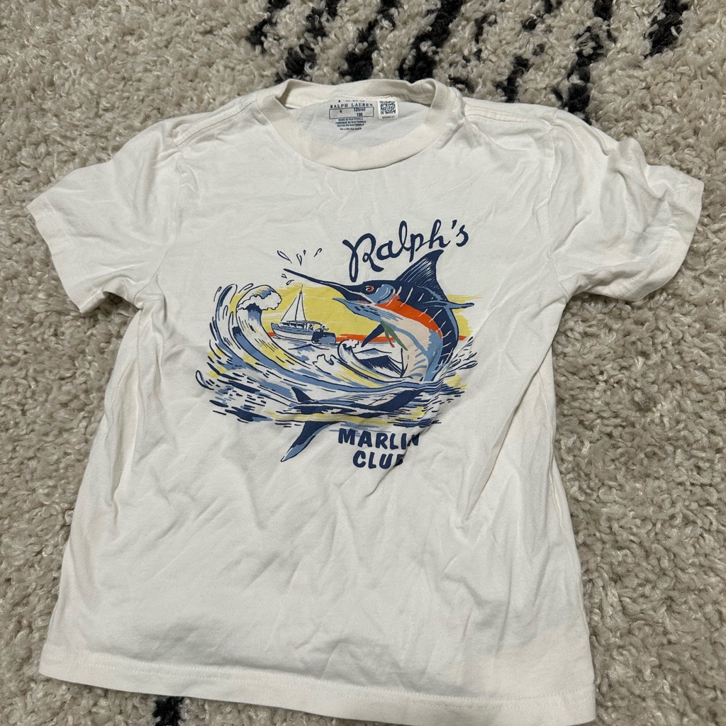 Ralph Lauren White And Blue Short Sleeve Tees